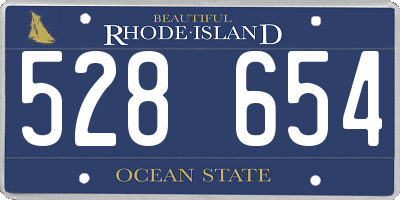 RI license plate 528654