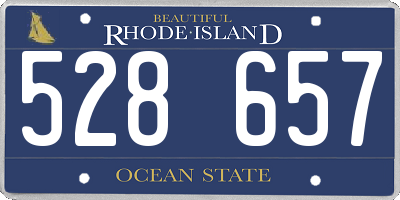 RI license plate 528657