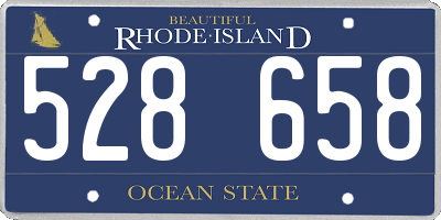 RI license plate 528658