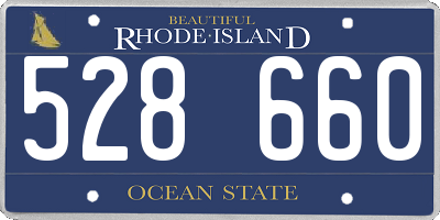 RI license plate 528660