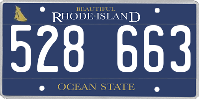 RI license plate 528663