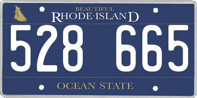RI license plate 528665