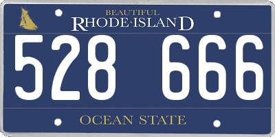 RI license plate 528666
