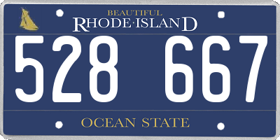 RI license plate 528667