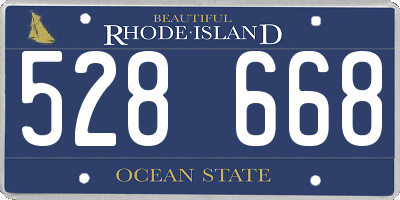 RI license plate 528668