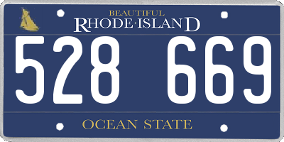 RI license plate 528669
