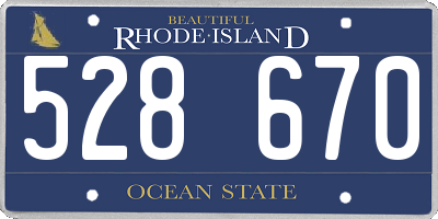 RI license plate 528670