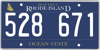 RI license plate 528671