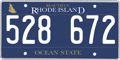 RI license plate 528672