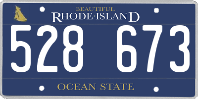 RI license plate 528673