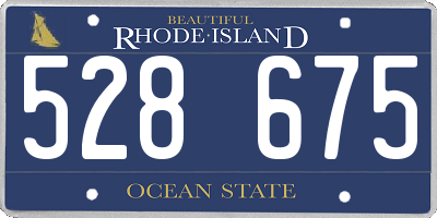 RI license plate 528675