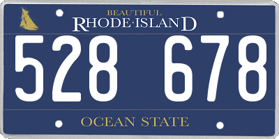 RI license plate 528678