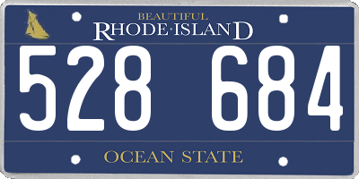 RI license plate 528684