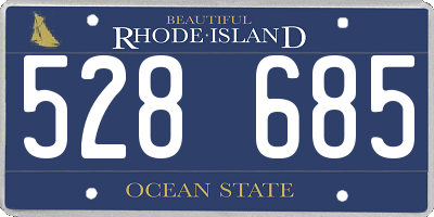 RI license plate 528685