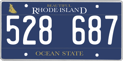 RI license plate 528687