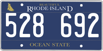 RI license plate 528692