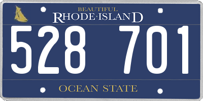 RI license plate 528701
