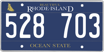 RI license plate 528703
