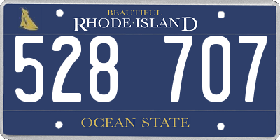RI license plate 528707