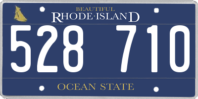 RI license plate 528710