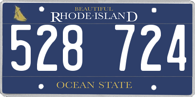 RI license plate 528724