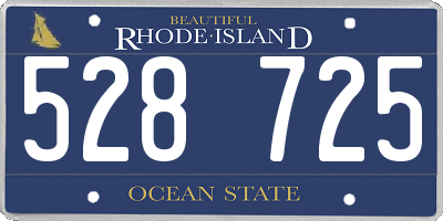 RI license plate 528725