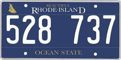 RI license plate 528737