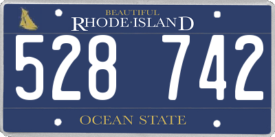 RI license plate 528742