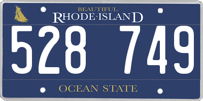 RI license plate 528749
