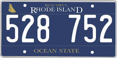RI license plate 528752