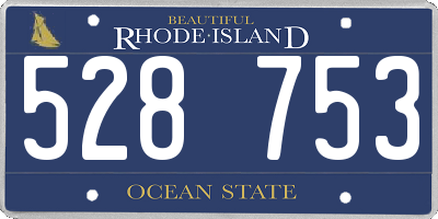 RI license plate 528753