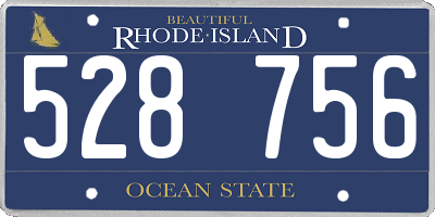 RI license plate 528756