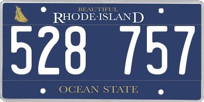 RI license plate 528757