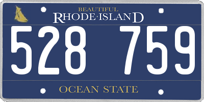 RI license plate 528759