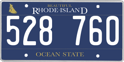 RI license plate 528760