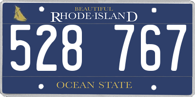 RI license plate 528767
