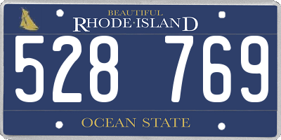 RI license plate 528769
