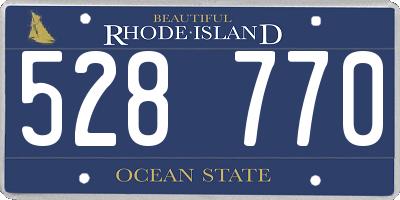 RI license plate 528770
