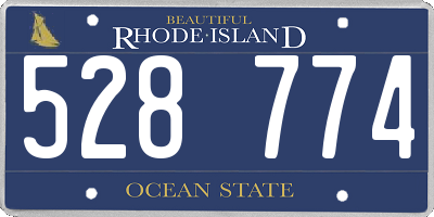 RI license plate 528774