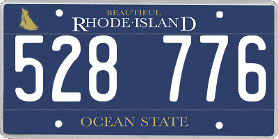 RI license plate 528776