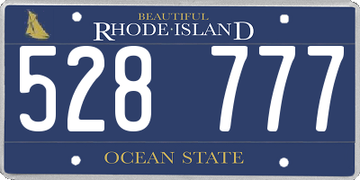 RI license plate 528777