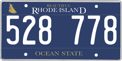 RI license plate 528778