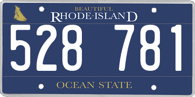 RI license plate 528781