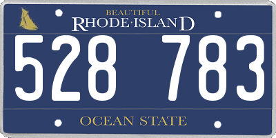 RI license plate 528783