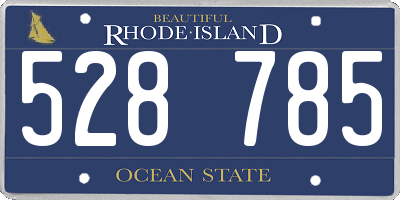 RI license plate 528785
