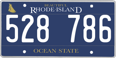 RI license plate 528786