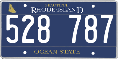 RI license plate 528787