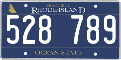 RI license plate 528789