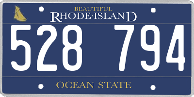 RI license plate 528794