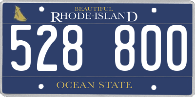 RI license plate 528800